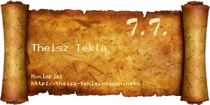 Theisz Tekla névjegykártya